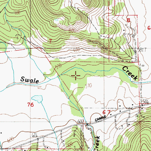 Topographic Map of Scott Creek, OR