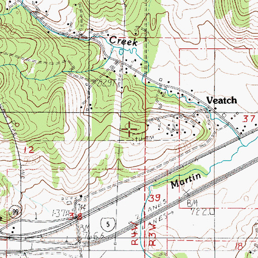Topographic Map of Hawley Cemetery, OR