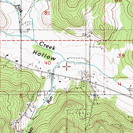 Topographic Map of Turkey Run, OR