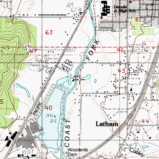 Topographic Map of Fishbird Lake Reservoir, OR