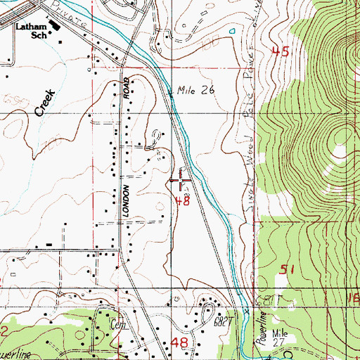 Topographic Map of Taylor Creek, OR