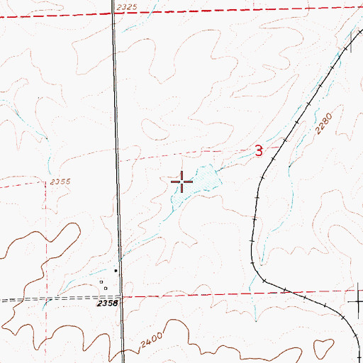Topographic Map of Powell Reservoir, OR