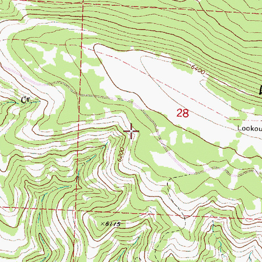Topographic Map of Humphreys Pasture, OR