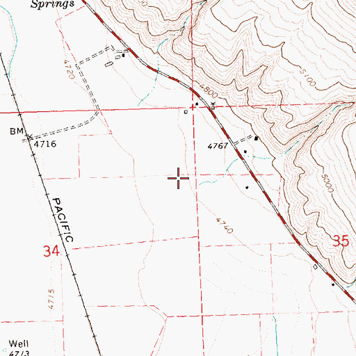 Topographic Map of Dukes Canyon Creek, OR