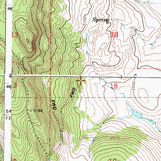 Topographic Map of Stephens Spring, OR