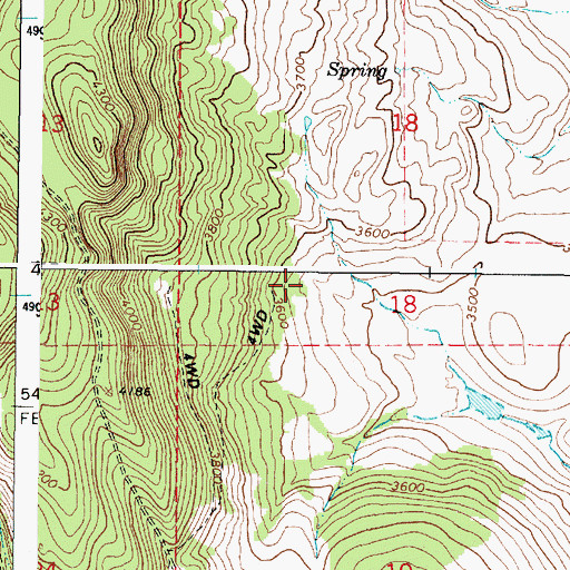 Topographic Map of Stephens Spring, OR