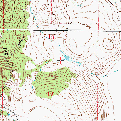 Topographic Map of Sixteen Mile Spring, OR