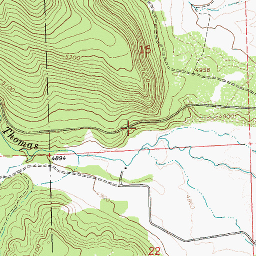 Topographic Map of Barnes Spring, OR