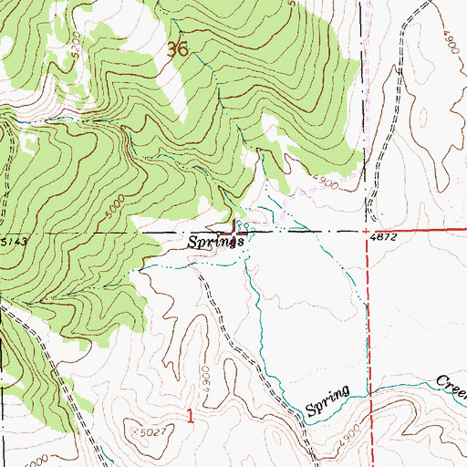 Topographic Map of Hotchkiss Springs, OR