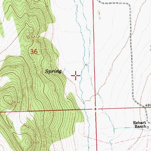 Topographic Map of Rehart-Salt Creek Ditch, OR