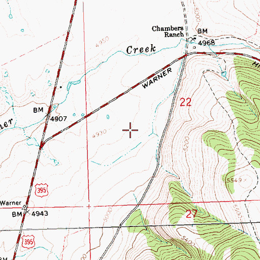 Topographic Map of Wilcox Ditch, OR
