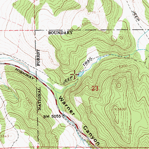 Topographic Map of Lower Reservoir, OR