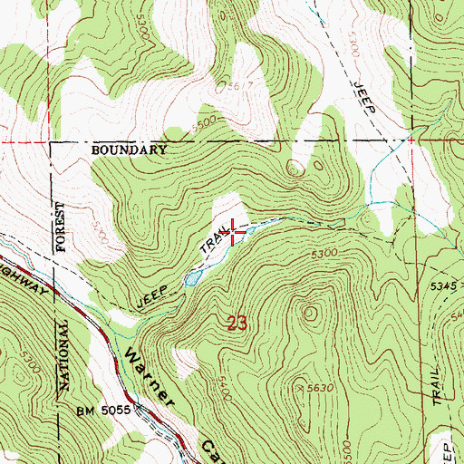Topographic Map of Upper Reservoir, OR