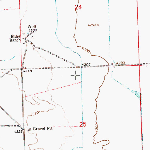 Topographic Map of Curtis Ditch, OR
