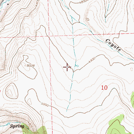 Topographic Map of Coyote Flat Reservoir, OR