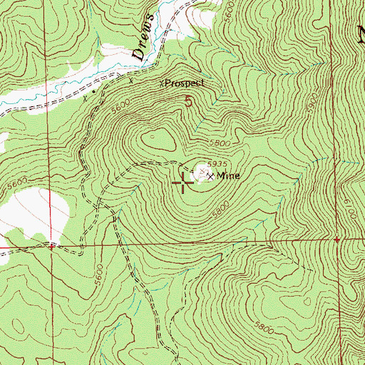 Topographic Map of Angel Peak, OR