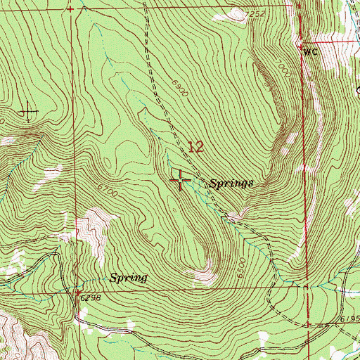 Topographic Map of Hidden Springs, OR