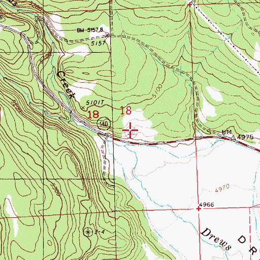 Topographic Map of Old Stage Station (historical), OR