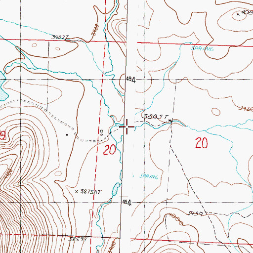 Topographic Map of Wheeler Creek, OR