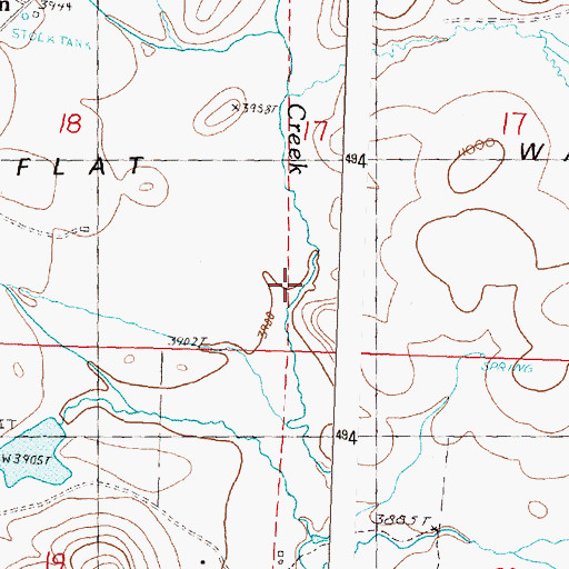 Topographic Map of Sixshooter Creek, OR