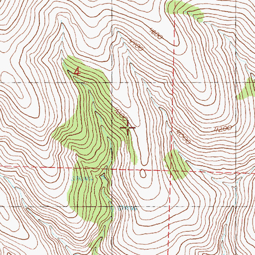 Topographic Map of Jerrys Ridge, OR
