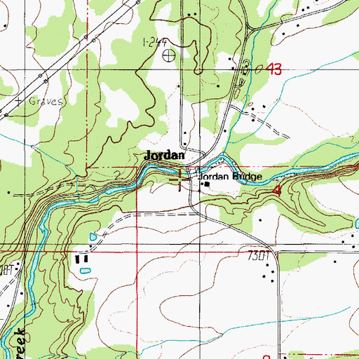 Topographic Map of Jordan Valley, OR