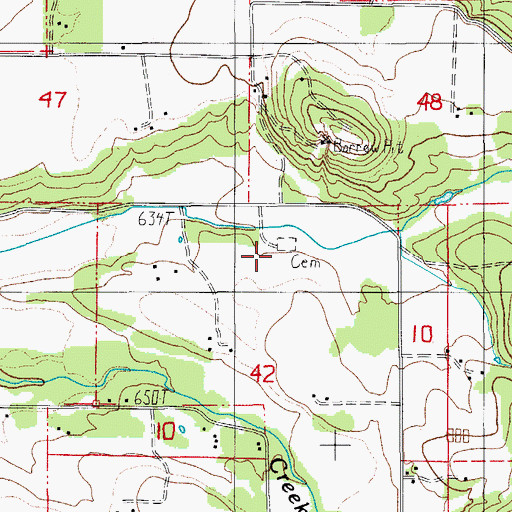 Topographic Map of Our Lady of Lourdes Catholic Cemetery, OR