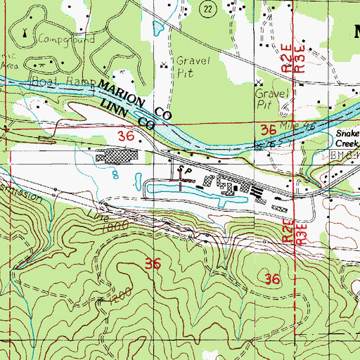 Topographic Map of Bradshaw Creek, OR