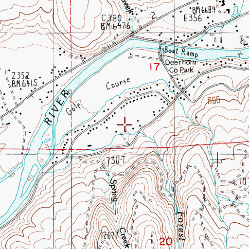 Topographic Map of Spring Creek, OR