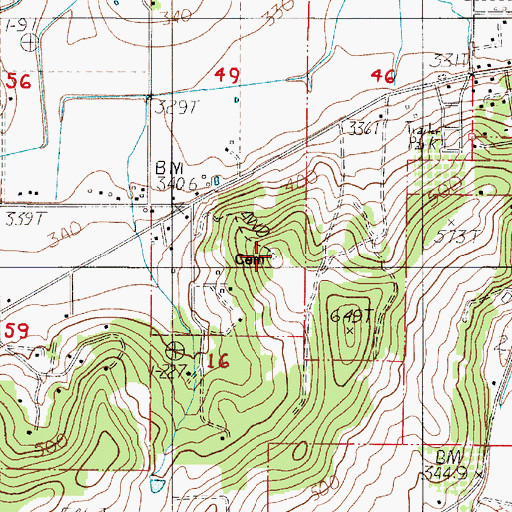Topographic Map of Jones - Kime - Brown Property Cemetery, OR