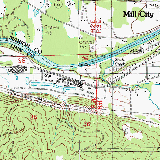 Topographic Map of DeFord Creek, OR