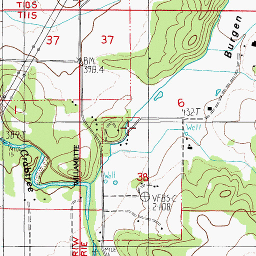 Topographic Map of Craft Creek, OR
