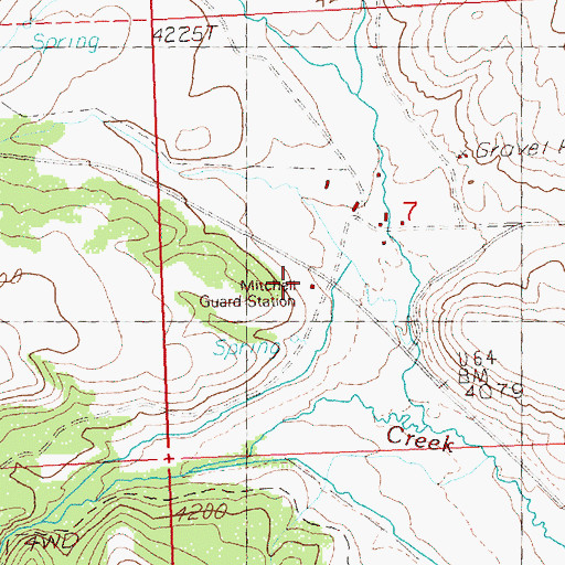 Topographic Map of Mitchell Guard Station, OR