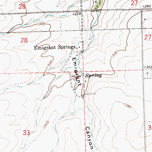 Topographic Map of Emigrant Springs, OR