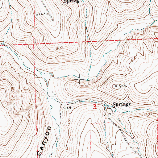 Topographic Map of Freezeout Canyon, OR