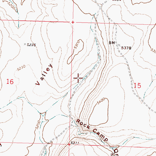Topographic Map of Drum Reservoir, OR