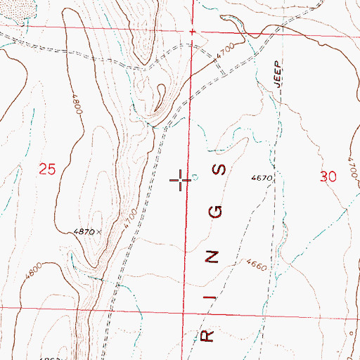 Topographic Map of Hole Waterhole, OR