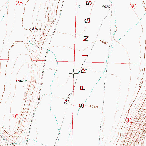 Topographic Map of Lake Bed Waterhole, OR