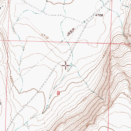 Topographic Map of Con Reservoir, OR