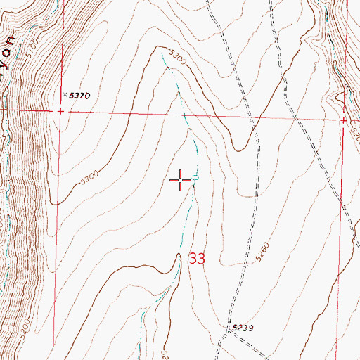 Topographic Map of North Desert Waterhole Number Nineteen, OR