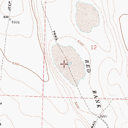 Topographic Map of Bacon Camp Lake Waterhole, OR