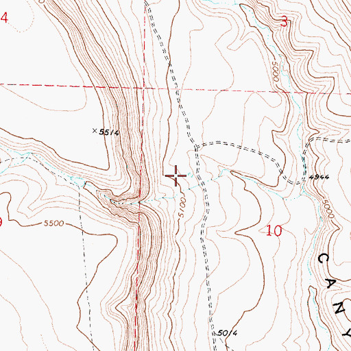 Topographic Map of Lower Bedground Waterhole, OR