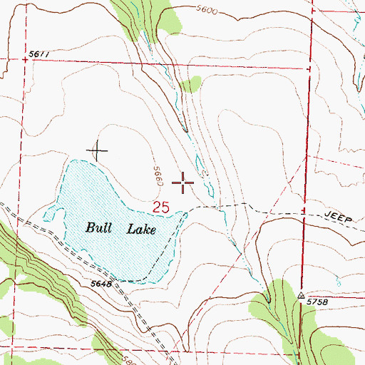 Topographic Map of Elmers Waterhole, OR