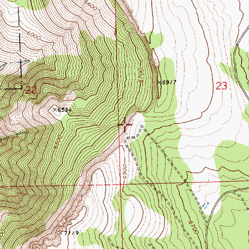 Topographic Map of Abert Rim Viewpoint, OR