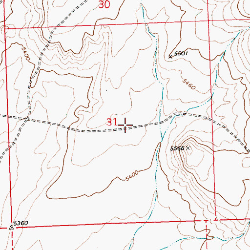 Topographic Map of North Coyote Hills Reservoir, OR