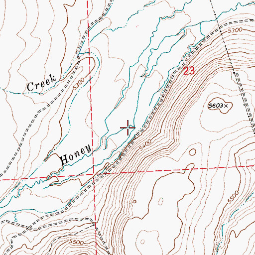 Topographic Map of Allen Ditch, OR