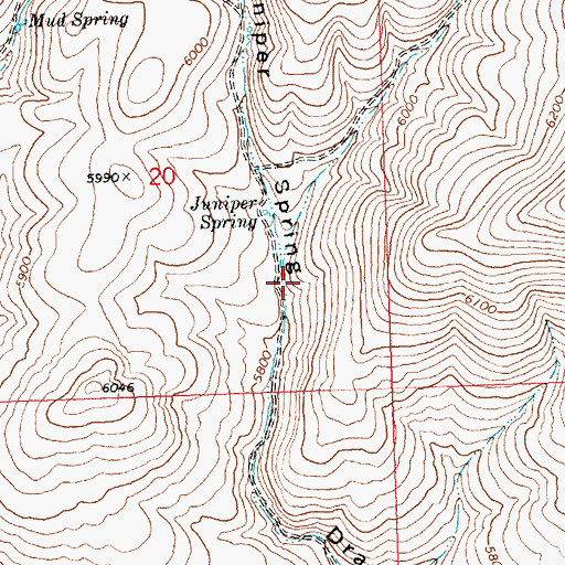 Topographic Map of Oregon Spring, OR