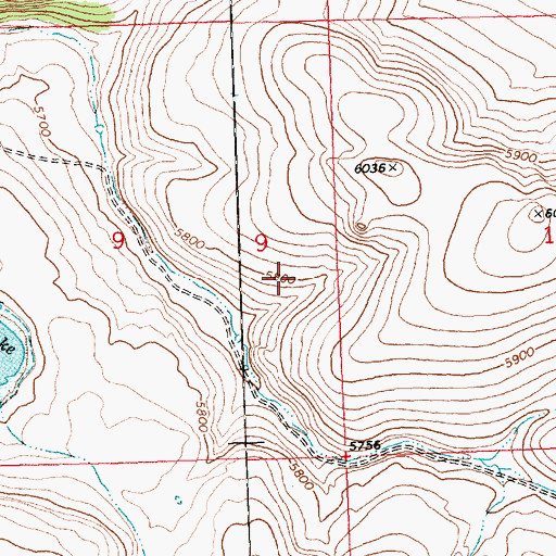Topographic Map of Forward Spring, OR
