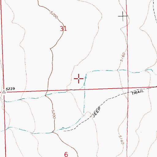 Topographic Map of Little Soup Lake Waterhole, OR