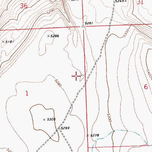 Topographic Map of Hard Pan Reservoir, OR